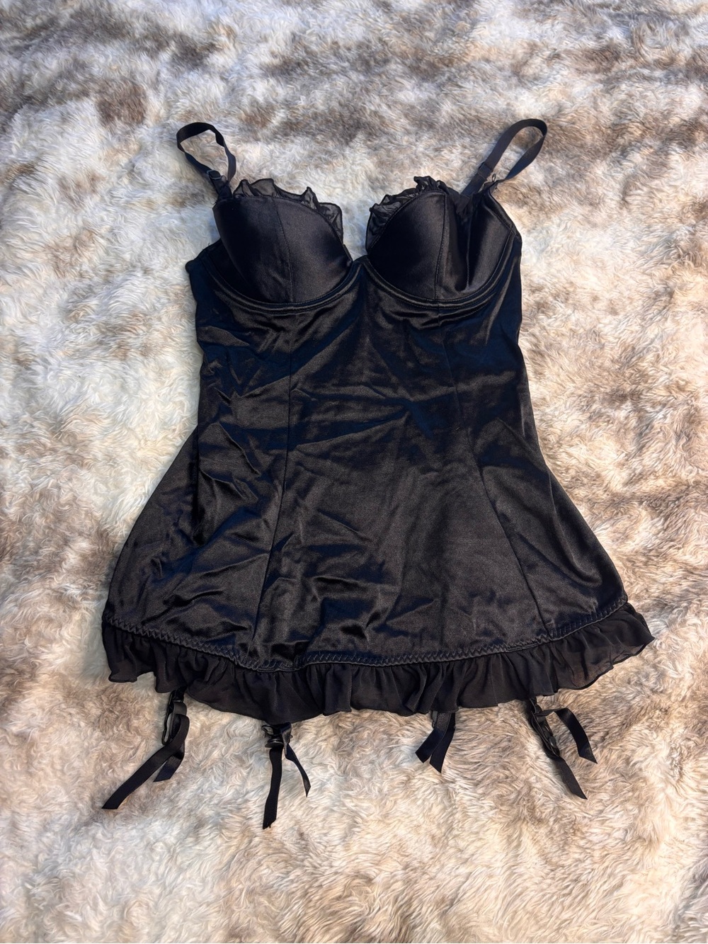 Vintage Victoria's Secret Sexy Little Things Lace-Trim Chemise with Garter